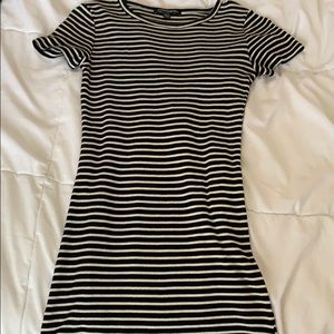 BRANDY MELVILLE Striped T-Shirt Dress